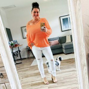 Let's Talk - Judy Blue - White Distressed Skinny Jeans